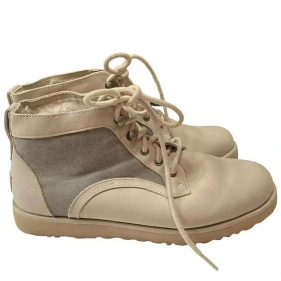 UGG Bethany Chukka 10 tan leather and sheepskin boots‎ LNC - Picture 1 of 8